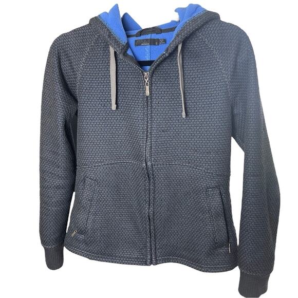 PrAna Akita Full Zip Hooded Jacket, Active, Athleisure, Hiking, GorpCore, Gray S - Picture 1 of 10